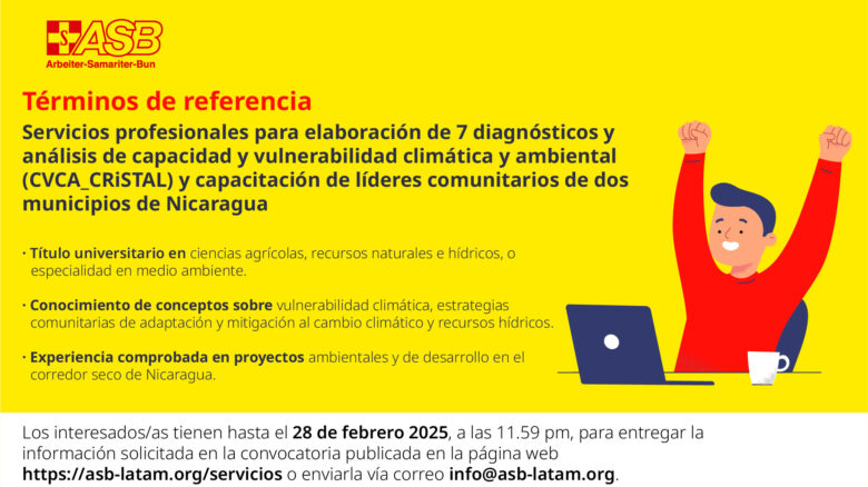 Elaboración de 7 diagnósticos y análisis de capacidad y vulnerabilidad climática y ambiental (CVCA_CRiSTAL)