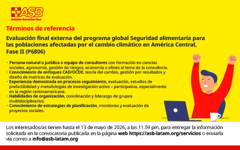 Evaluación final externa del programa global Seguridad Alimentaria para las poblaciones afectadas por el cambio climático en América Central