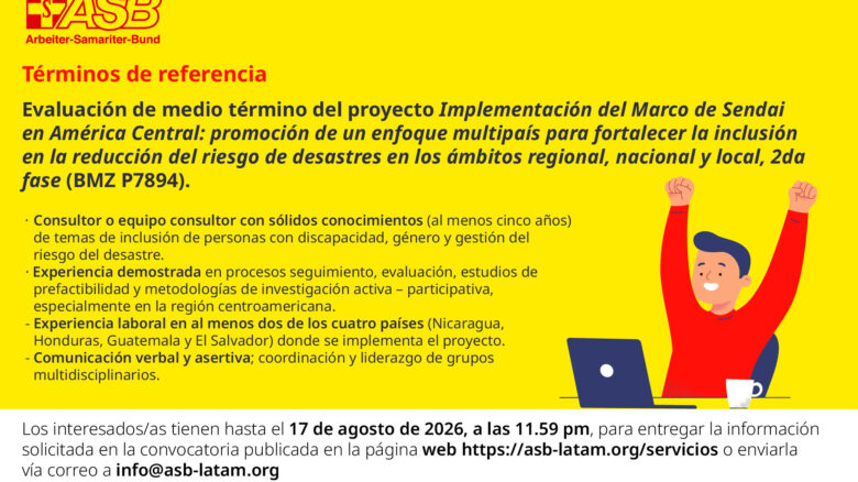Evaluación de medio término del proyecto Implementación del Marco de Sendai en Centroamérica