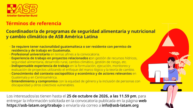 Coordinador/a del programa de seguridad alimentaria / cambio climático
