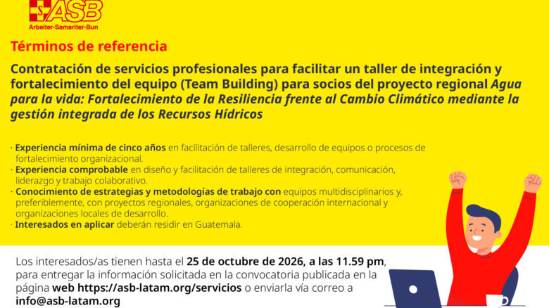 Términos de referencia para contratar facilitador de taller de integración y fortalecimiento de equipos